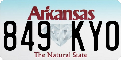 AR license plate 849KYO