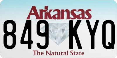 AR license plate 849KYQ