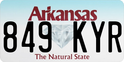AR license plate 849KYR