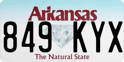 AR license plate 849KYX