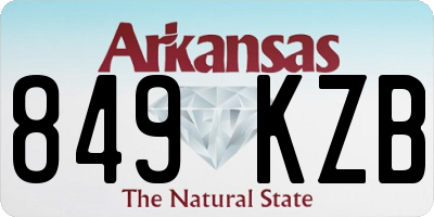 AR license plate 849KZB