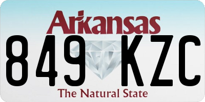 AR license plate 849KZC