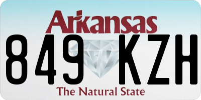 AR license plate 849KZH