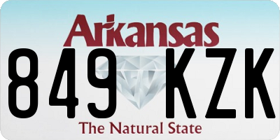 AR license plate 849KZK