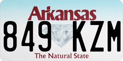AR license plate 849KZM