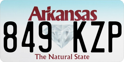 AR license plate 849KZP