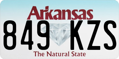 AR license plate 849KZS
