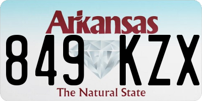 AR license plate 849KZX
