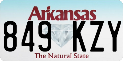 AR license plate 849KZY