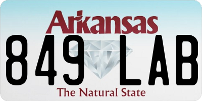 AR license plate 849LAB