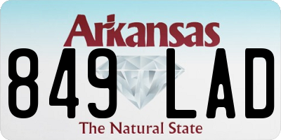 AR license plate 849LAD