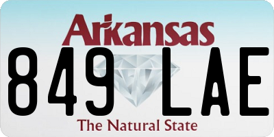 AR license plate 849LAE