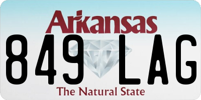 AR license plate 849LAG