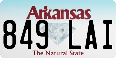 AR license plate 849LAI