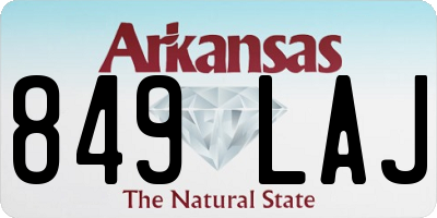 AR license plate 849LAJ