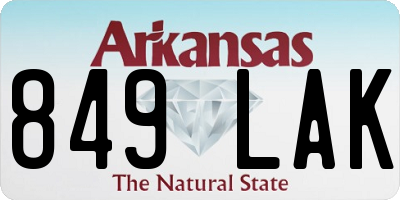 AR license plate 849LAK