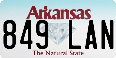 AR license plate 849LAN