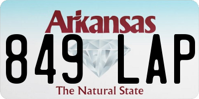 AR license plate 849LAP