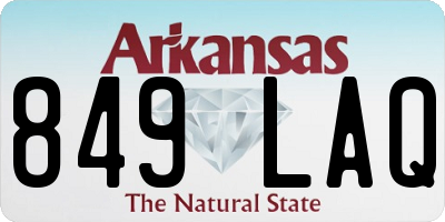 AR license plate 849LAQ
