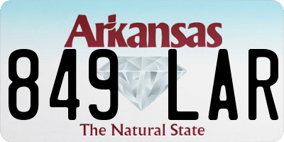 AR license plate 849LAR