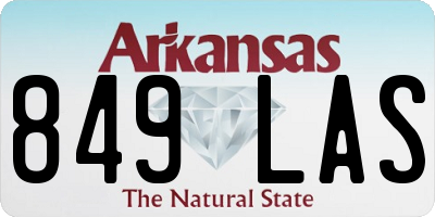 AR license plate 849LAS