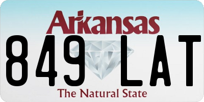 AR license plate 849LAT