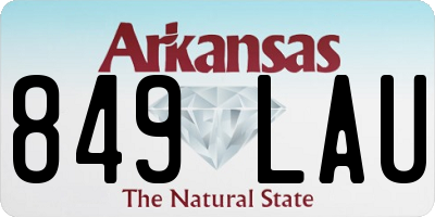 AR license plate 849LAU