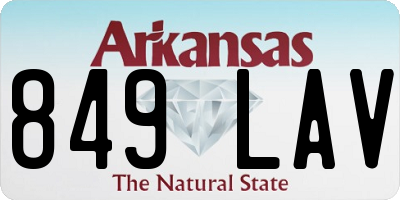 AR license plate 849LAV