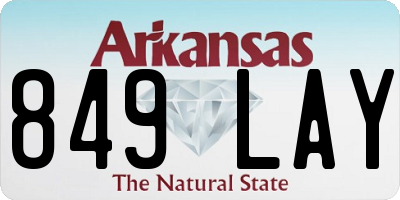 AR license plate 849LAY