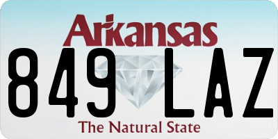 AR license plate 849LAZ