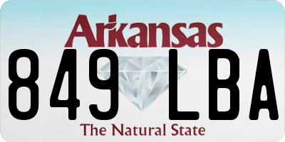 AR license plate 849LBA