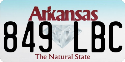 AR license plate 849LBC