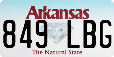 AR license plate 849LBG