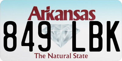 AR license plate 849LBK