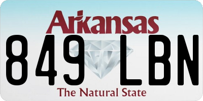 AR license plate 849LBN