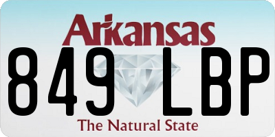 AR license plate 849LBP