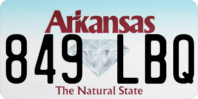AR license plate 849LBQ