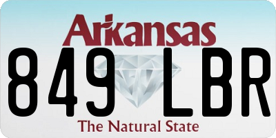 AR license plate 849LBR
