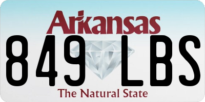AR license plate 849LBS