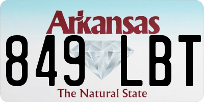 AR license plate 849LBT