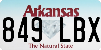 AR license plate 849LBX