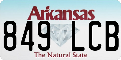AR license plate 849LCB
