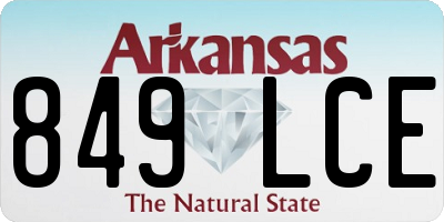AR license plate 849LCE