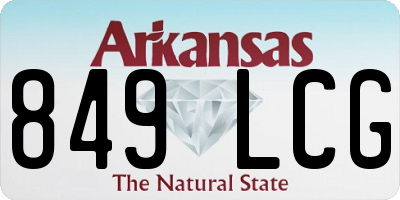 AR license plate 849LCG