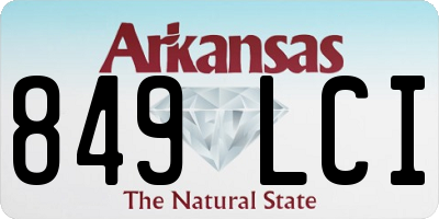 AR license plate 849LCI