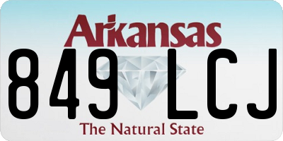 AR license plate 849LCJ