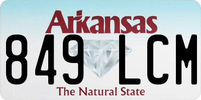 AR license plate 849LCM