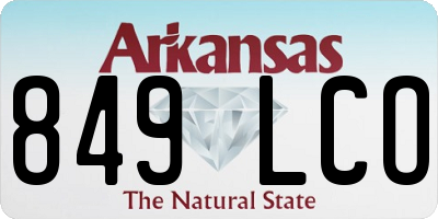 AR license plate 849LCO