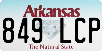AR license plate 849LCP