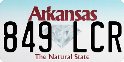 AR license plate 849LCR